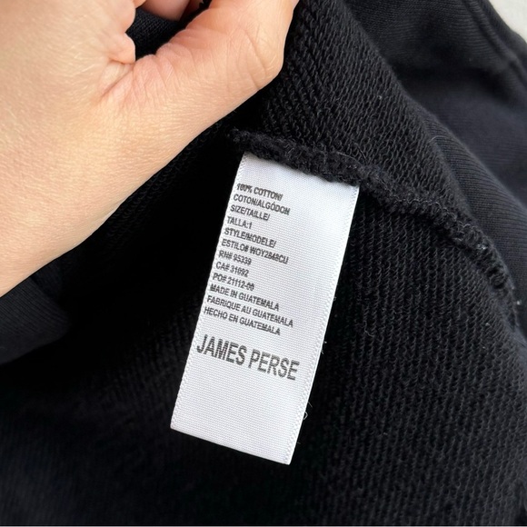 Standard James Perse Black French Terry Cocoon Open Front Cardigan Jacket Small - Picture 5 of 5